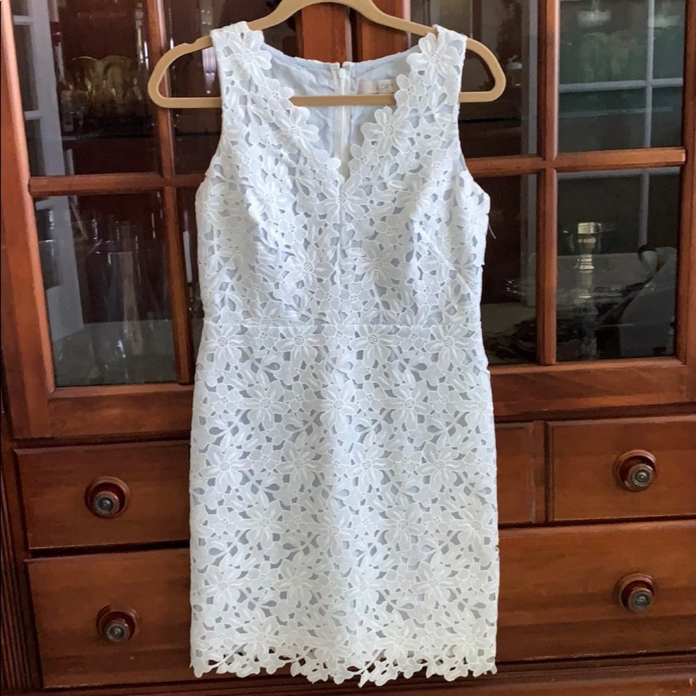 LOFT White Lace Dress